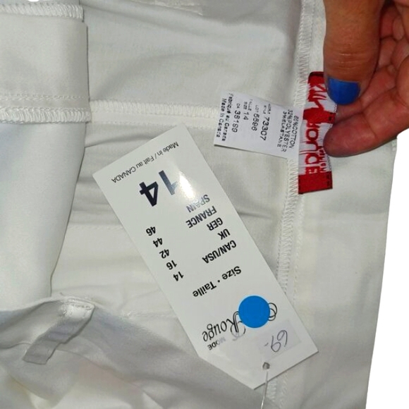 NEW WITH TAGS! Sz 14 Women's Shorts - white with pockets (4585 - Picture 4 of 6